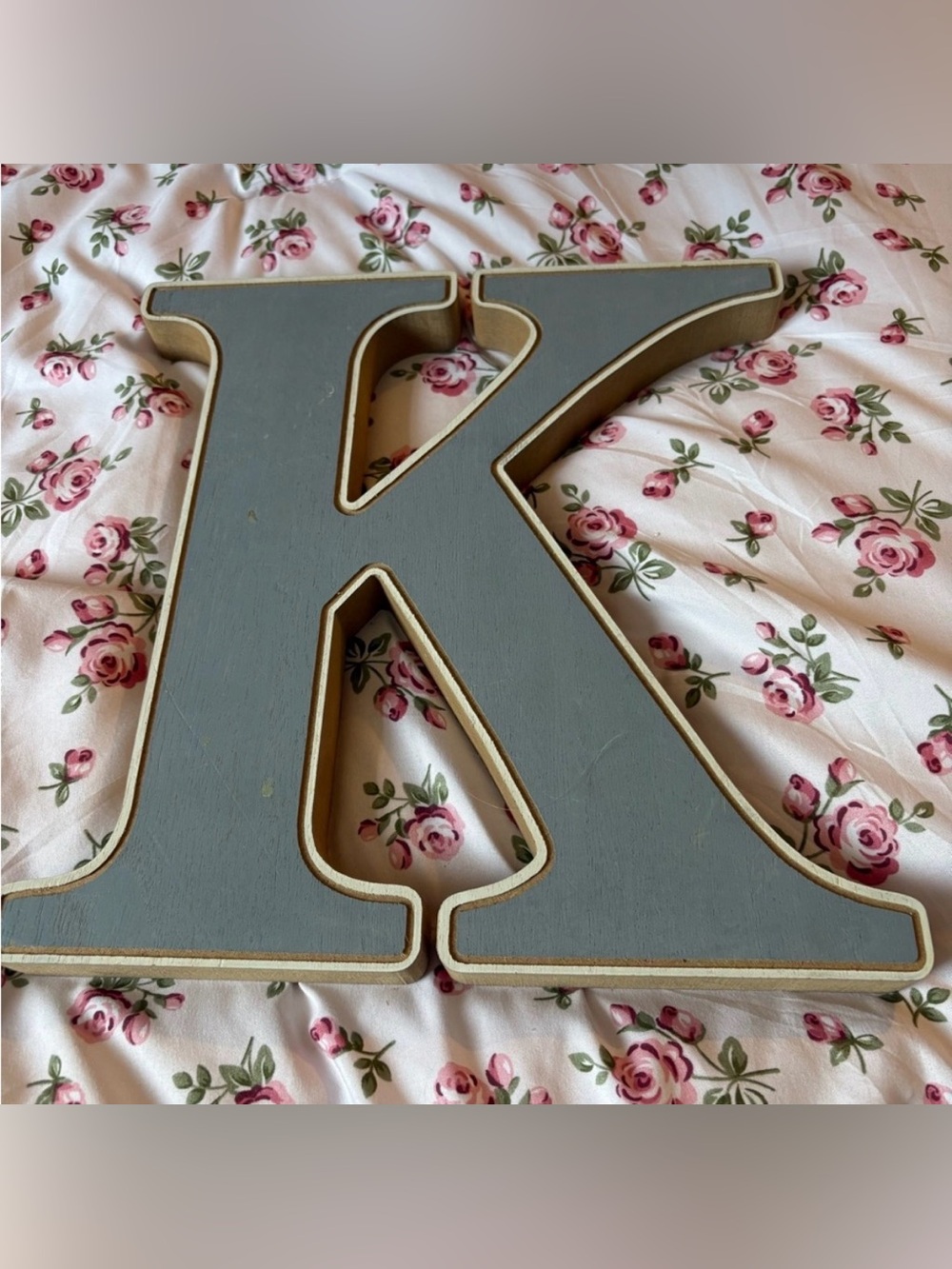 2/$25💌 Gray Decorative Letter "K" Wall Accent - Home Wall Decor